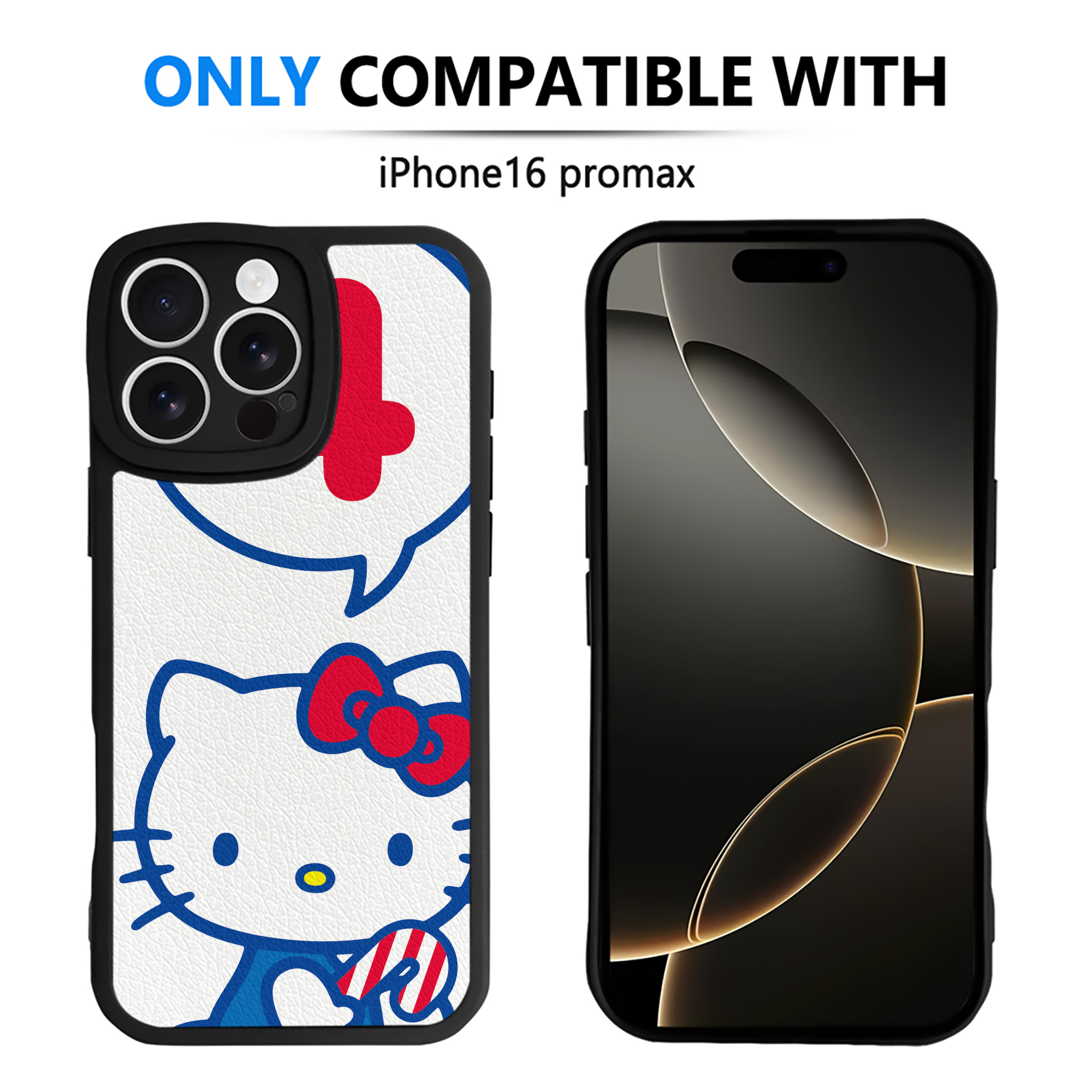 （画像用） Hello Kitty ハローキティ 【iPhone 16シリーズ対応】シリコンスマホケース（レザー調） 材質：シリコン